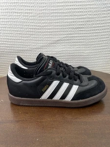 Adidas Samba Classic J Black Gum Indoor Soccer Shoes Youth Size 2.5 Sneakers - Picture 1 of 12
