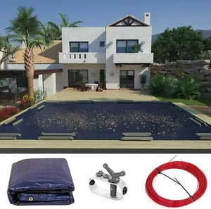 AMGO 18' x 36' Rectangle Blue Winter Swimming Pool Cover Tarp Safety Heavy 1230 - Picture 1 of 1