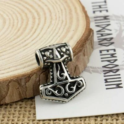 Micro Viking Thors Hammer Necklace Stainless Steel - The Midgard Emporium - Image 1 of 4
