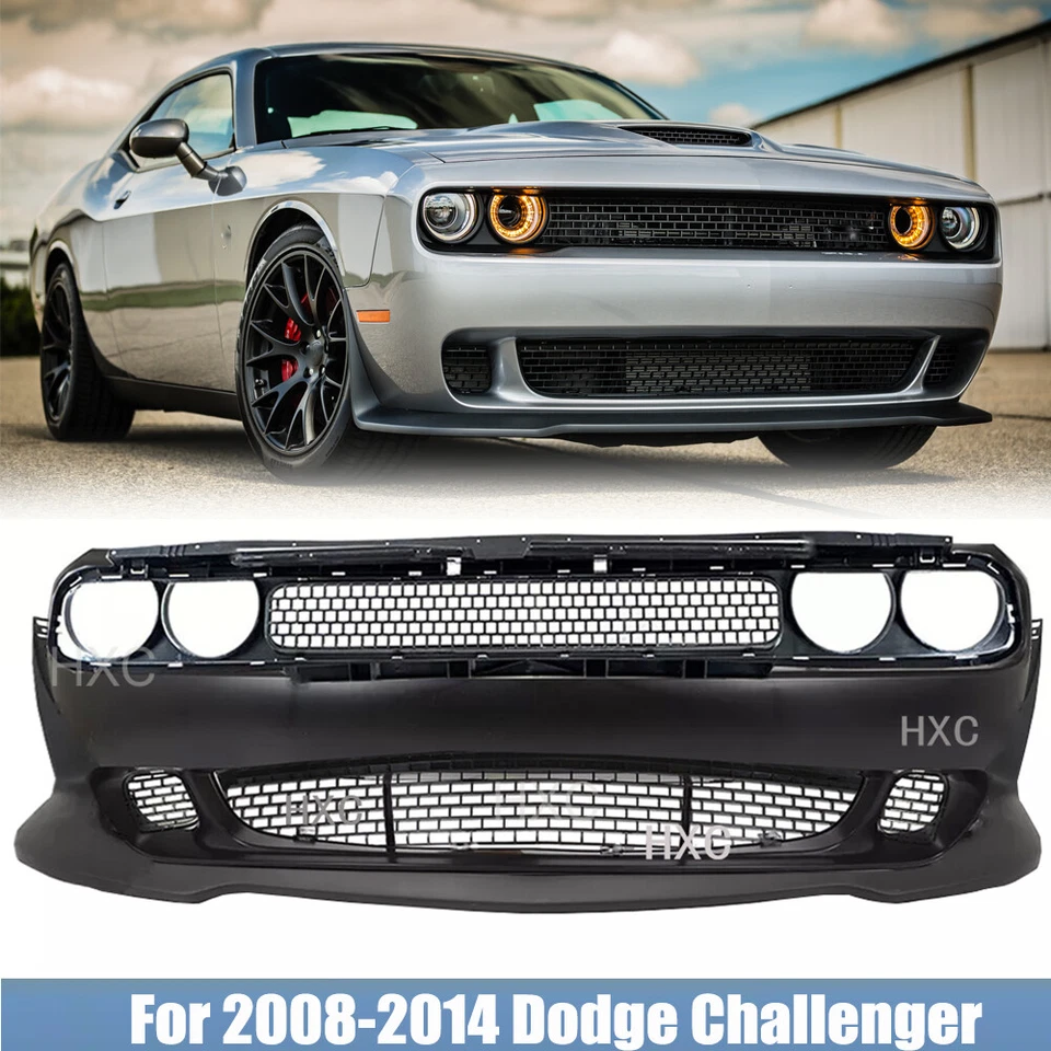 Front Bumper Cover Grille Kit For 2008-2014 Dodge Challenger Hellcat Black Foto 1 de 4