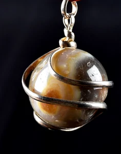 mystic Sulemani stone sphere  pendant  luck wealth protection shaman  #7304 - Picture 1 of 5