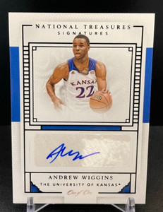 2016 National Treasures Collegiate Andrew Wiggins Auto 1/1 Kansas One of One