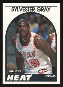 1989 Hoops Sylvester Gray     #204 Miami Heat