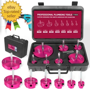 9Pcs PVC Pipe Reamer, Plastic PVC Pipe Fitting Reamer Plumbing Tools Kit Fit int - Picture 1 of 7