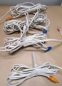 Bose Cube 4 Cables for Lifestyle Acoustimass Speakers RCA to Bare Wire White OEM - Picture 1 of 3