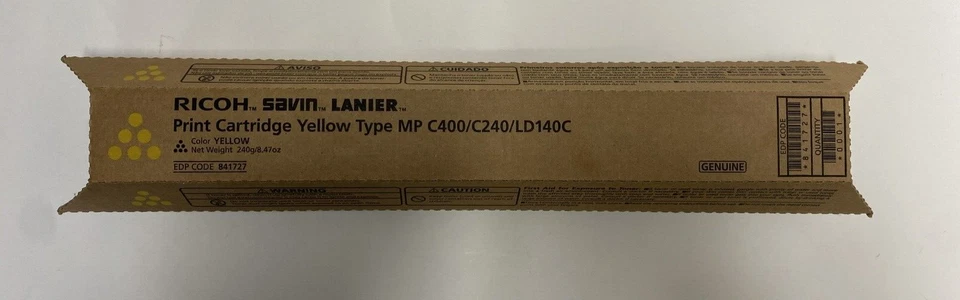 Genuine Ricoh 841727 Yellow Toner for Type MP C400 / C240 / LD140C - Image 1 of 1
