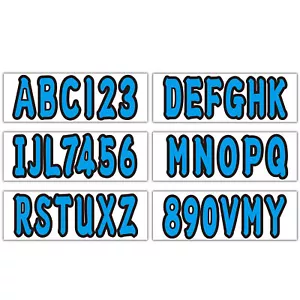 Boat & Personal Watercraft Sticker Decal 4 Sets 3" Marine Blue Number and Letter - Picture 1 of 6