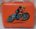 1982 Motocross Motorcycle Racing Vinyl Plastic Lunchbox No Thermos Rare Vintage