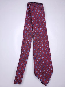 Tasso Elba Mens Formal Necktie 58"Lx3.25"W Burgundy/Blue Neck Tie - Picture 1 of 5