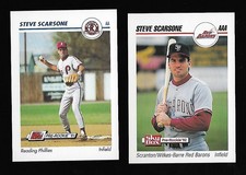 1991 Line Drive AA Steve Scarsone Minor League Rookie + 1992 SB AAA