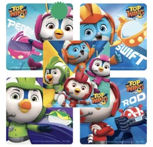 25 Top Wing Penguins Stickers Party Favors Teacher Supply Brody Penny Swift Rod - Picture 1 of 1