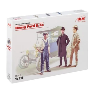 Henry & Co, 3 figurine - kit modellino in plastica modellino scala 1/24 ICM 24003 - Foto 1 di 12