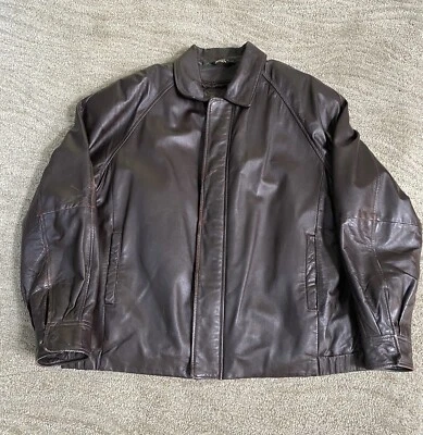 Harve Benard por Benard Holtzman Chaqueta Bomber de Cuero Negra para Hombres XL Negra Foto 1 de 4