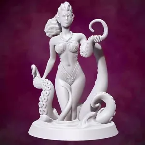 Figura de busto de resina de 60 mm modelo impresión 3D de pulpo hembra busto sin montar - Imagen 1 de 3