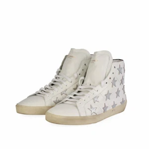 YSL Saint Laurent Men's California Stars High-Top Sneakers Size 40 - Picture 1 of 11