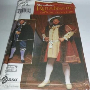 Costume cappello cappotto mantello elisabettiano Re Enrico 8° Tudor modello cucito 43-51 - Foto 1 di 4