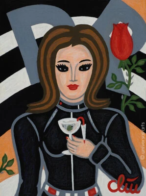 JACQUELINE DITT - Classy Lady Avenger  Symbol 2023  Original Gemälde Movie Star - Bild 1 von 3