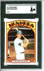 1972 Topps #409 Frank Baker 7 card progressive proof. 29a - Foto 1 di 10