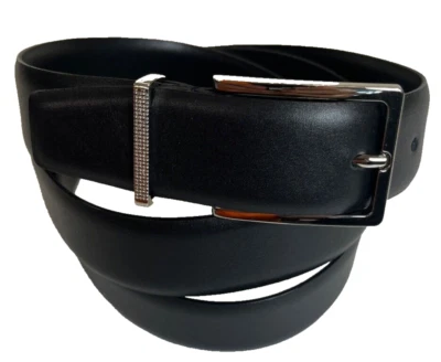 Tumi CINTURÓN Básico Negro CUERO Satinado Níquel Hebilla 015447NSD44 44" Foto 1 de 4