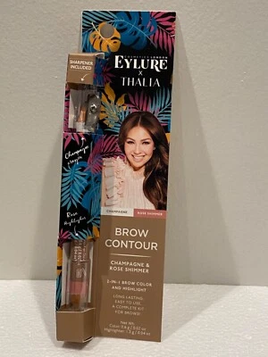 5x Eylure X Thalia Brow Contour Pencil Champage & Rose Shimmer 2 in 1 - Image 1 of 4