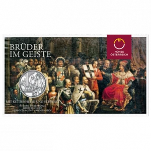 2021 10 Euro Austria Knights Tales Silver Coin Card Brotherhood Teutonic Order - Picture 1 of 3