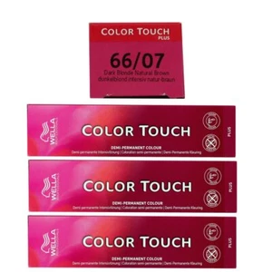 Wella Color Touch Plus 3 x 60 ml 66/07 dunkelblond intensiv natur braun Intensiv - Bild 1 von 2