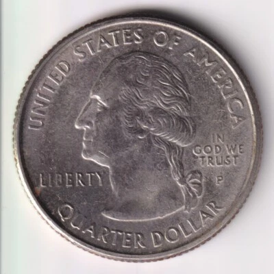 1999 P Connecticut State Quarter - Struck Through Grease/Filled Die - Error Coin - Image 1 of 4