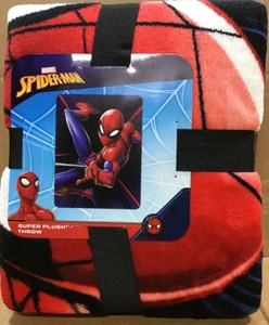 Spider-Man Blue & Red Web Tricks Micro Throw 46 x 60 Inches Marvel - Picture 1 of 6
