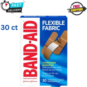 Band-Aid Brand Flexible Fabric Adhesive Bandages, 30 Count *BRAND NEW* - Picture 1 of 6