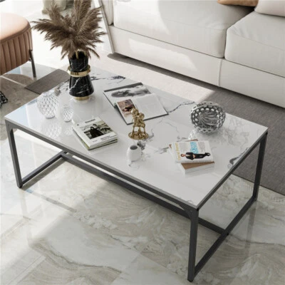 Italian Marble Coffee Table w/Sintered Stone-top for Home Office Sturdy&Durable - Image 1 of 4