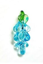Aqua Glass Grapes for Chandeliers, 65mm Murano Glass Fruit Hanging Ornament