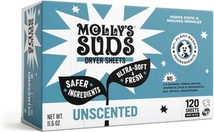 Molly's Suds Trockner Bettwäsche, unparfümiert, 120 Stück - Bild 1 von 2