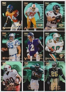 9 Different 1997 Zenith Football Artist's Proof Insert Cards W/ Shannon Sharpe + - Picture 1 of 2