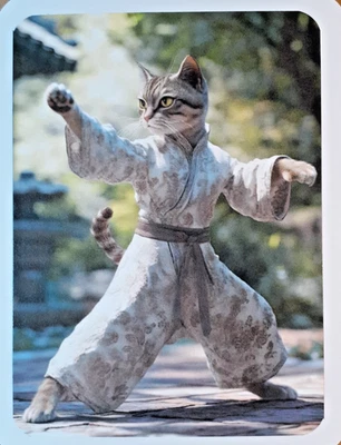 un gato divertido cualquier ocasión tarjeta - gato karate Foto 1 de 2