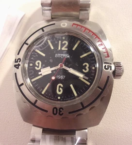 Reloj automático Vostok Amphibia 1967, 31j. Vendedor de Estados Unidos. Esfera negra. 41mm. Nuevo. - Imagen 1 de 18