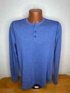 Men's Under Armour Fitted L/S 3 Button Henley T-Shirt Medium M - Polyester - Picture 1 of 5