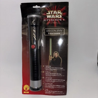 Star Wars Rubíes Episodio I Qui-Gon Jinn Sable de Luz - Cardado Nuevo - 3 Pies de Largo Foto 1 de 2