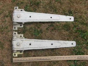 1930s BUTCHER BOY DOOR HINGE PAIR 23" INDUSTRIAL WALK-IN COOLER/FREEZER antique - Picture 1 of 10
