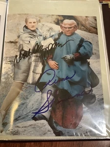 STAR TREK DEEP SPACE 9 SHIMMERMAN AUBERJONOIS AUTO PHOTO WITH CERT. H.O.GATSBY - Foto 1 di 2