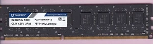8GB 1x8GB PC3L-12800 DDR3L-1600 TIMETEC 75TT16NUL2R8-8G Ram Memory Stick 1.35V - Picture 1 of 2