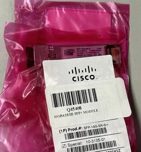 New Sealed Cisco SFP-10G-SR-S 10-3105-01 SFP Transceivers w/ Hologram - Photo 1/2