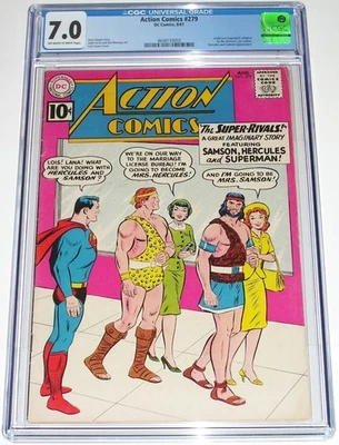 Action Comics #279 CGC 7.0 Aug 1961. Hercules, Samson and Lex Luthor appearance - Image 1 of 2