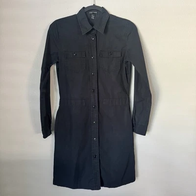 Club Monaco Button-Front Utility Shirt Dress - Size 6 - 100% Cotton - MSRP $249 - Image 1 of 3