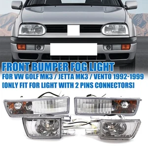 4PCS Front Bumper Fog Light + Corner Signal Lamp For VW Jetta MK3 Golf 1992-1999 - Picture 1 of 10