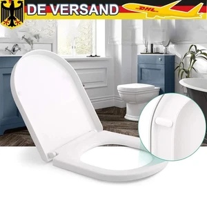 WC Sitz mit Absenkautomatik Toilettendeckel Klobrille Toilettensitz Klodeckel DE - Bild 1 von 10