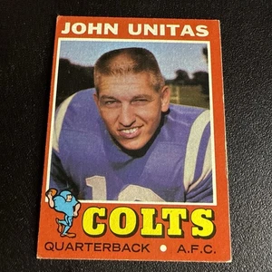 1971 Topps Johnny John Unitas #1 Back Damage HOF QB SB Champ 3xNFL Champ - Picture 1 of 13