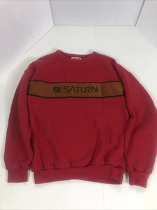 Sudadera De Colección Años 90 Saturn Automotive Cars Logo Roja Talla S Swingster EE. UU. - Imagen 1 de 7