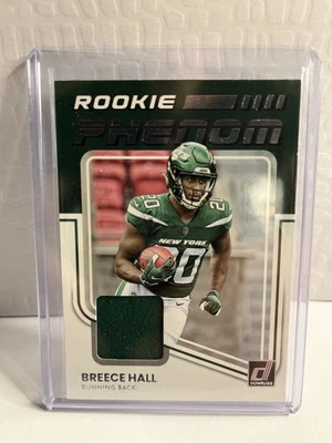 2022 Panini Donruss - Rookie Phenom Jerseys Breece Hall #RPJ-13 (MEM, RC) - Image 1 of 4