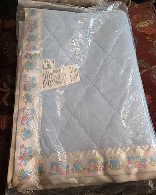 DE COLECCIÓN NOS MANTA BEBÉ AZUL CIGÜEÑA POLIÉSTER LINDO MUÑECO DE TRAPO SATINADO BANDA 36x50 Foto 1 de 4