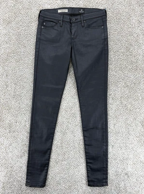AG Adriano Goldschmied Absolute Legging Women's 25 Coated Black Extreme Skinny - Image 1 of 4